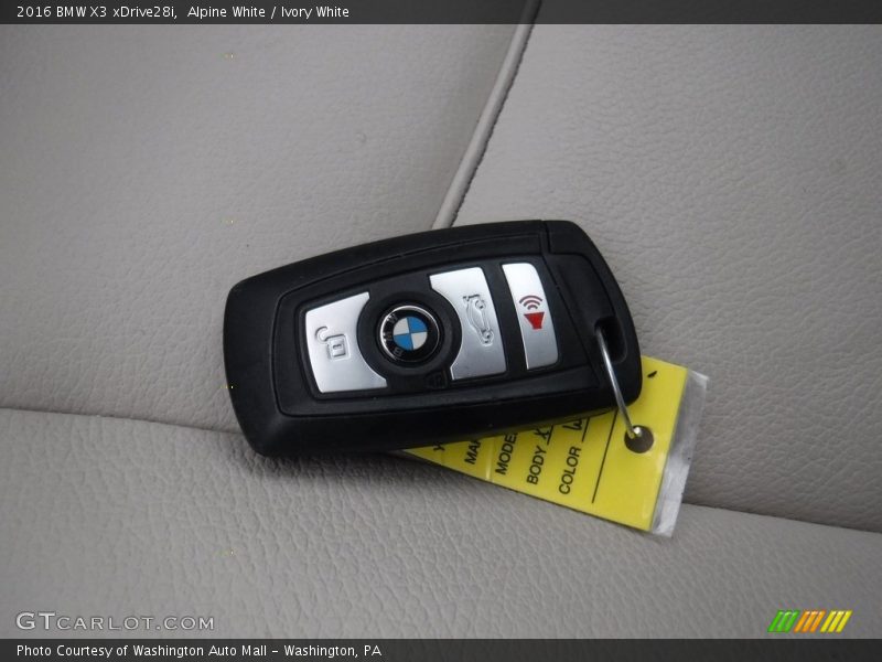 Alpine White / Ivory White 2016 BMW X3 xDrive28i