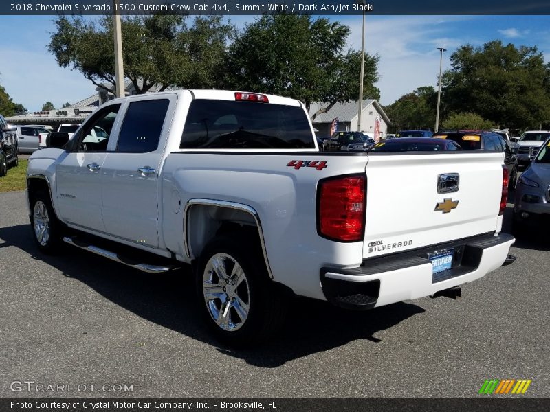 Summit White / Dark Ash/Jet Black 2018 Chevrolet Silverado 1500 Custom Crew Cab 4x4