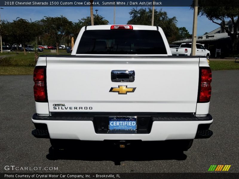 Summit White / Dark Ash/Jet Black 2018 Chevrolet Silverado 1500 Custom Crew Cab 4x4