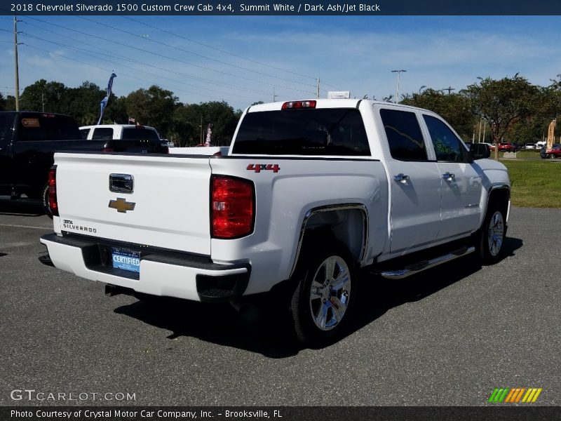 Summit White / Dark Ash/Jet Black 2018 Chevrolet Silverado 1500 Custom Crew Cab 4x4