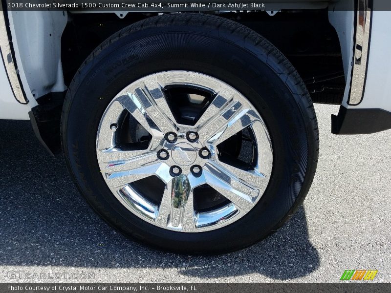 Summit White / Dark Ash/Jet Black 2018 Chevrolet Silverado 1500 Custom Crew Cab 4x4