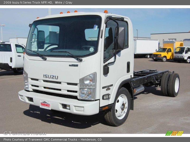 White / Gray 2009 Isuzu N Series Truck NPR HD