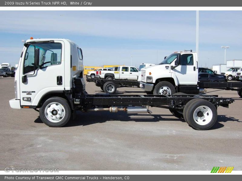 White / Gray 2009 Isuzu N Series Truck NPR HD