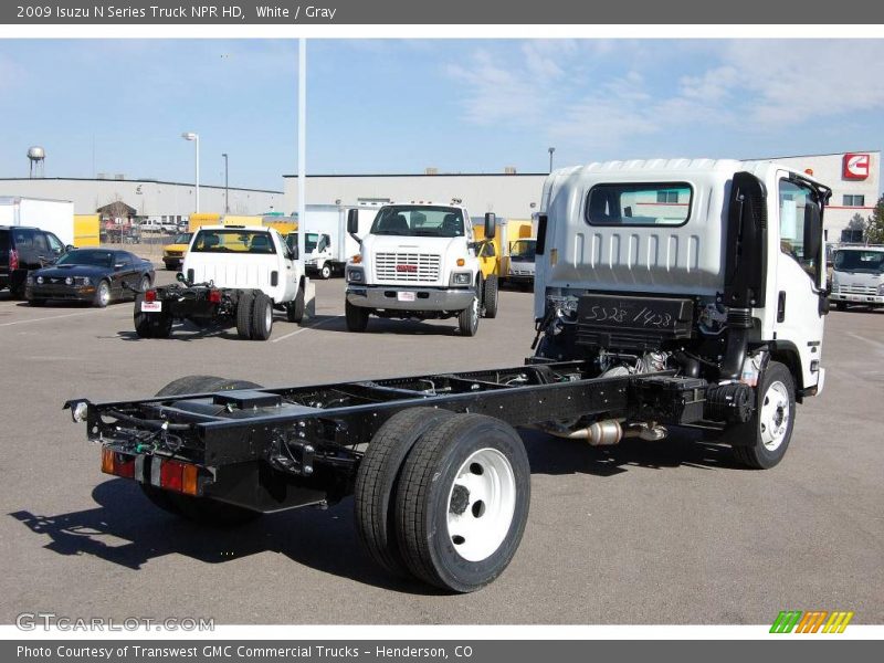 White / Gray 2009 Isuzu N Series Truck NPR HD