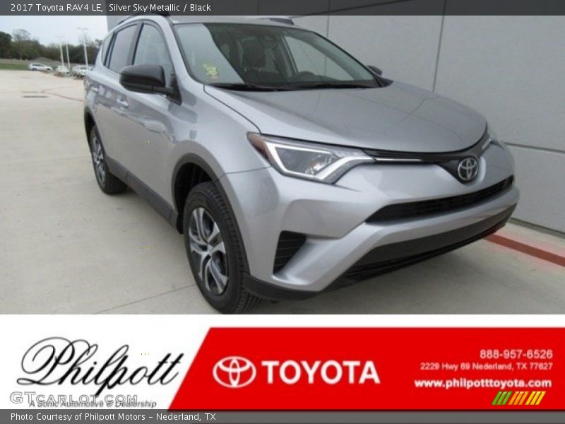 Silver Sky Metallic / Black 2017 Toyota RAV4 LE