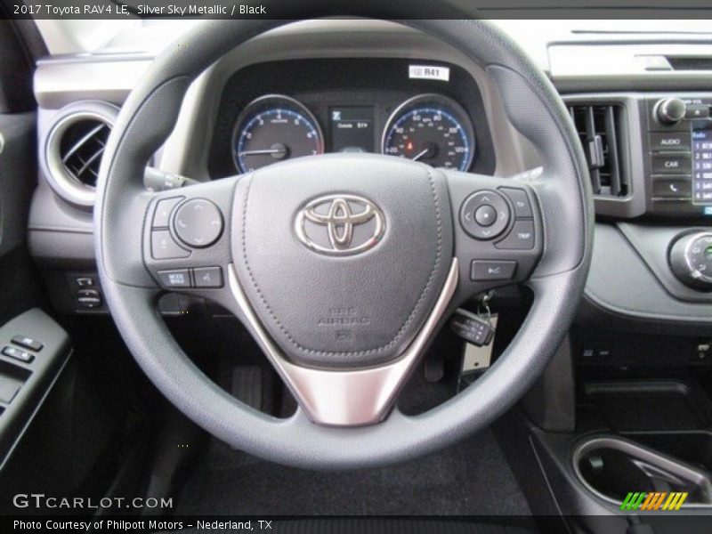 Silver Sky Metallic / Black 2017 Toyota RAV4 LE