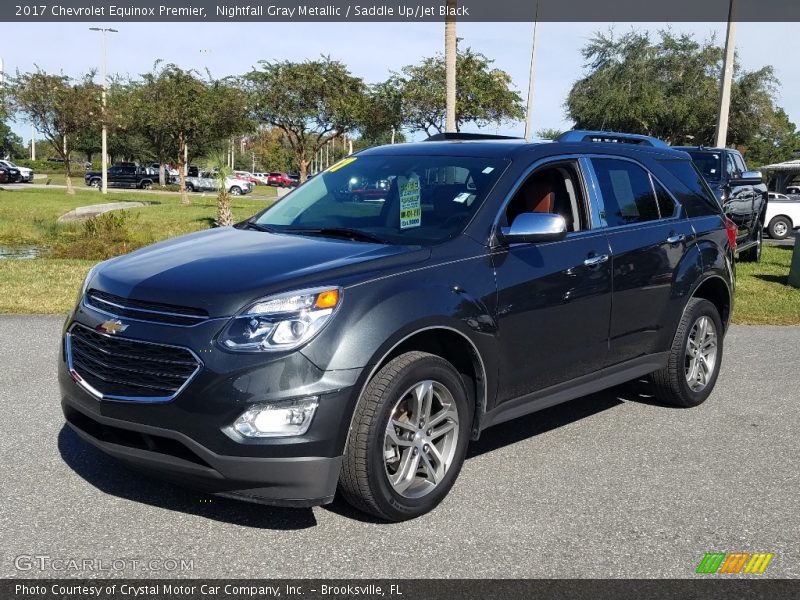 Nightfall Gray Metallic / Saddle Up/Jet Black 2017 Chevrolet Equinox Premier