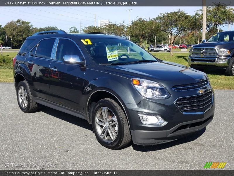 Nightfall Gray Metallic / Saddle Up/Jet Black 2017 Chevrolet Equinox Premier