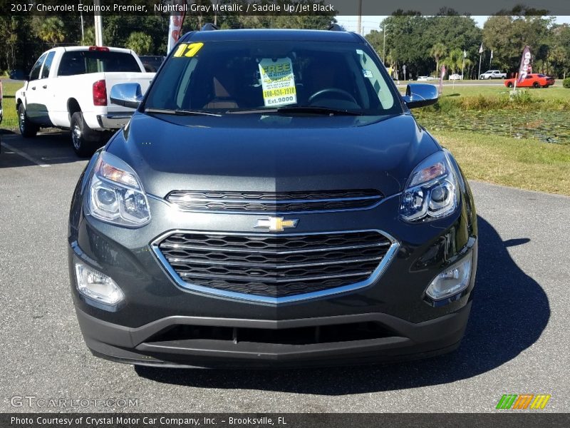Nightfall Gray Metallic / Saddle Up/Jet Black 2017 Chevrolet Equinox Premier