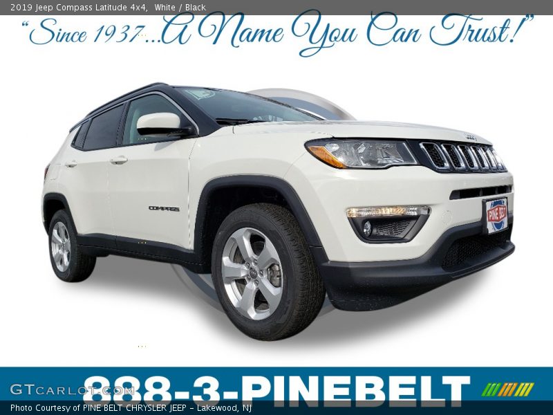 White / Black 2019 Jeep Compass Latitude 4x4
