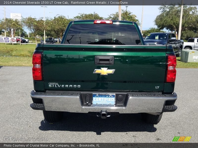 Rainforest Green Metallic / Cocoa/Dune 2014 Chevrolet Silverado 1500 LT Crew Cab