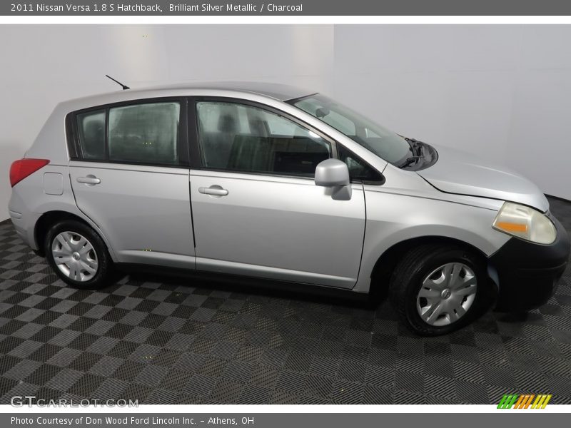 Brilliant Silver Metallic / Charcoal 2011 Nissan Versa 1.8 S Hatchback