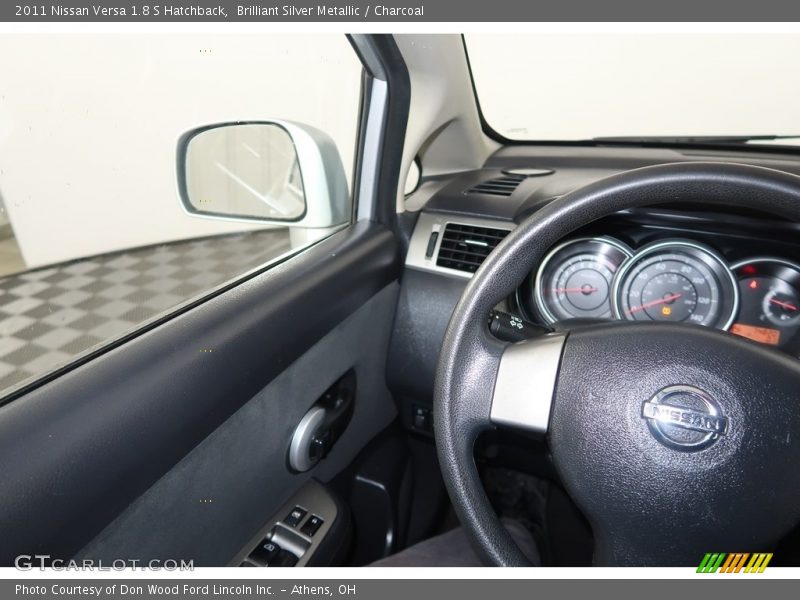 Brilliant Silver Metallic / Charcoal 2011 Nissan Versa 1.8 S Hatchback