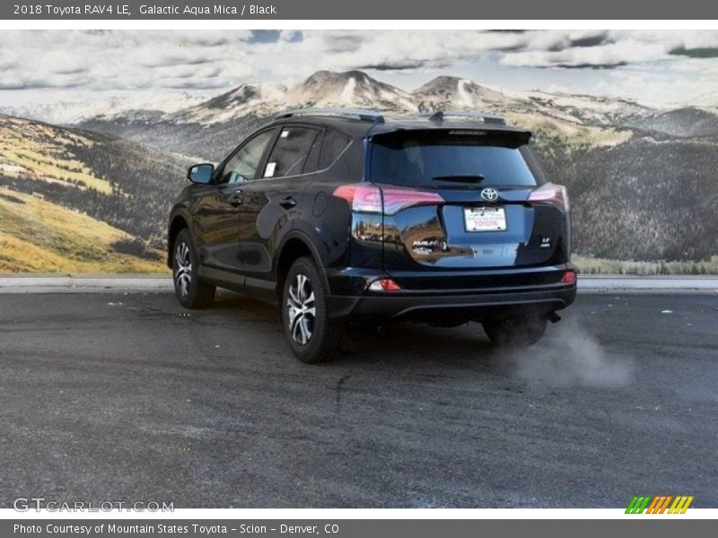 Galactic Aqua Mica / Black 2018 Toyota RAV4 LE