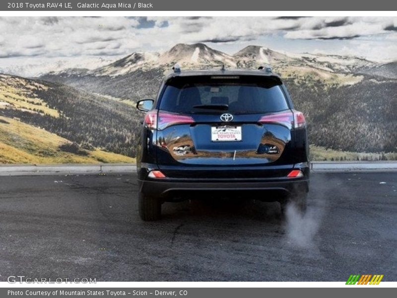 Galactic Aqua Mica / Black 2018 Toyota RAV4 LE