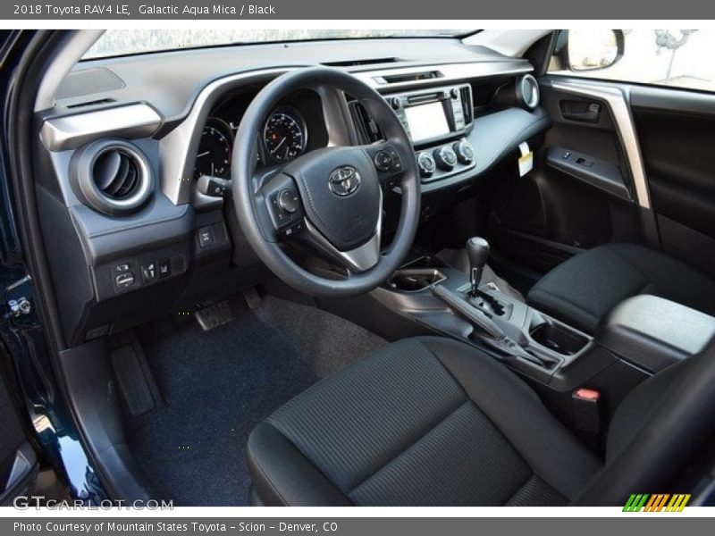 Galactic Aqua Mica / Black 2018 Toyota RAV4 LE