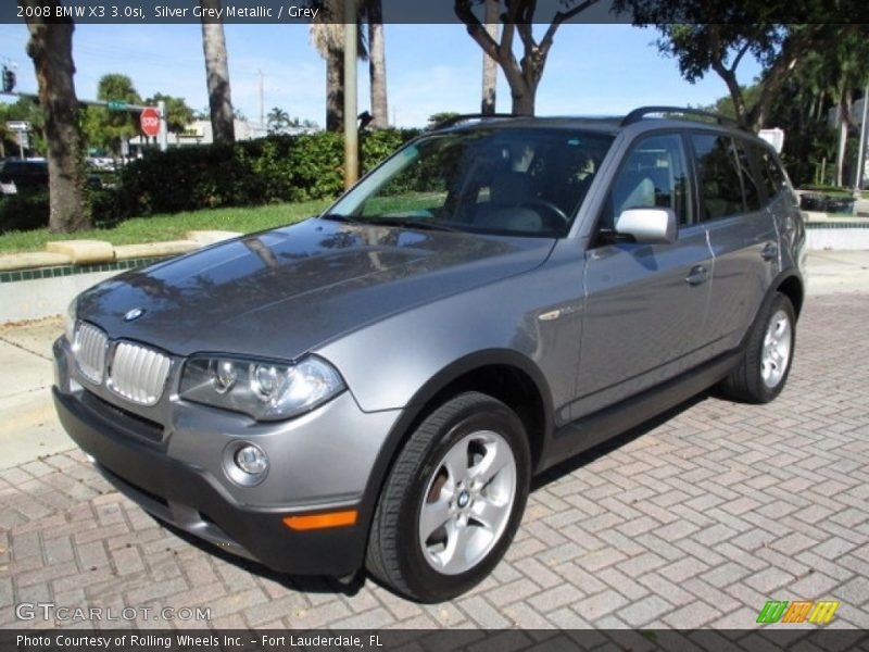 Silver Grey Metallic / Grey 2008 BMW X3 3.0si
