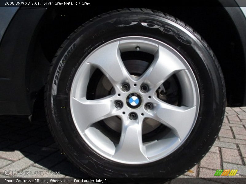 Silver Grey Metallic / Grey 2008 BMW X3 3.0si