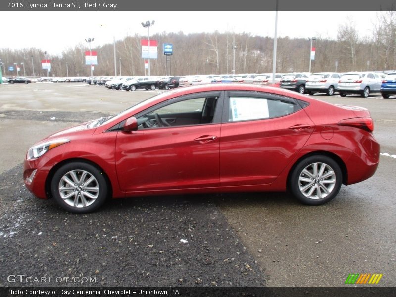 Red / Gray 2016 Hyundai Elantra SE