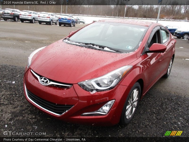 Red / Gray 2016 Hyundai Elantra SE