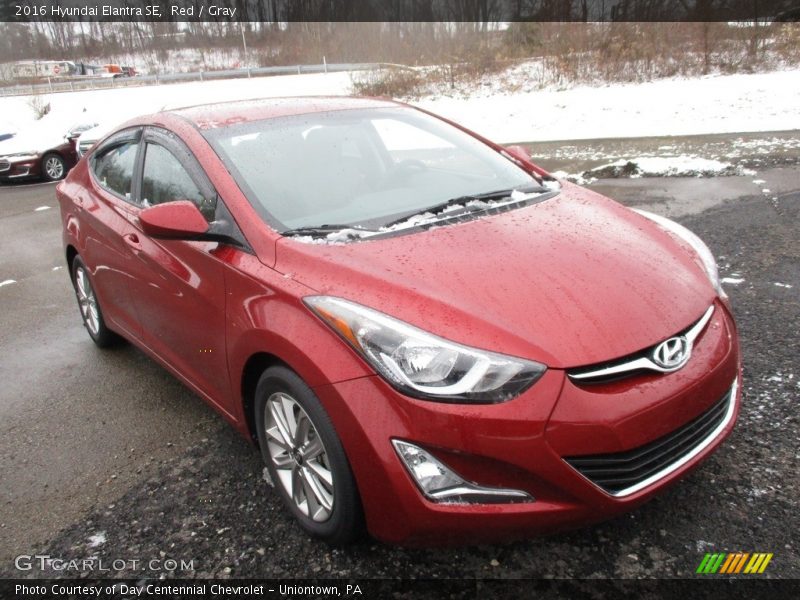 Red / Gray 2016 Hyundai Elantra SE
