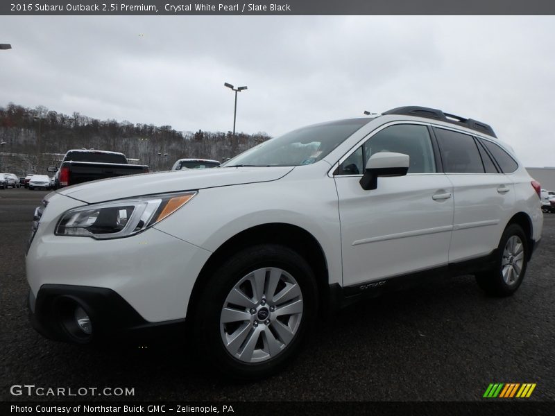 Crystal White Pearl / Slate Black 2016 Subaru Outback 2.5i Premium