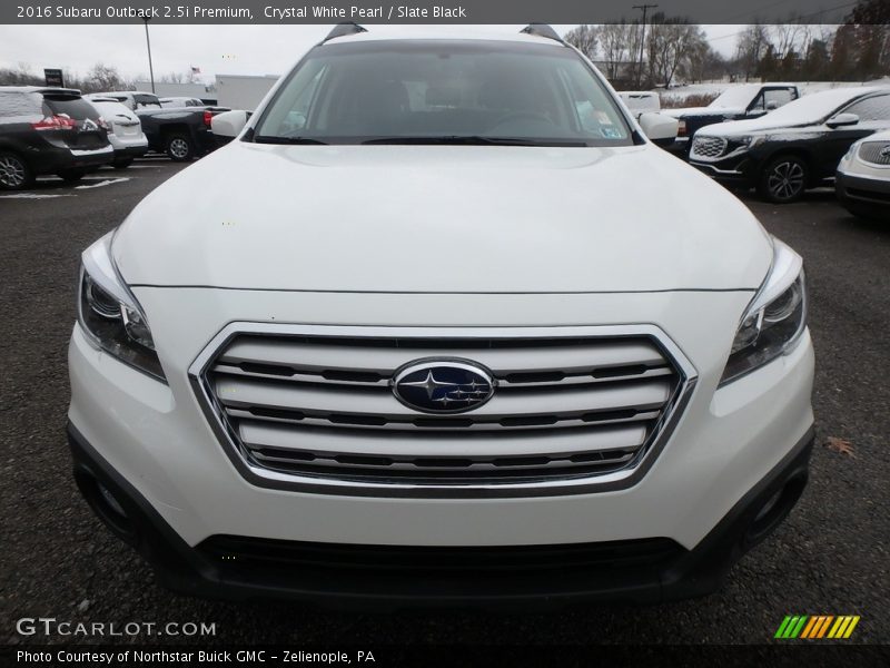 Crystal White Pearl / Slate Black 2016 Subaru Outback 2.5i Premium