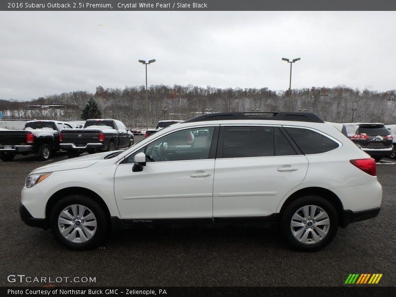 Crystal White Pearl / Slate Black 2016 Subaru Outback 2.5i Premium