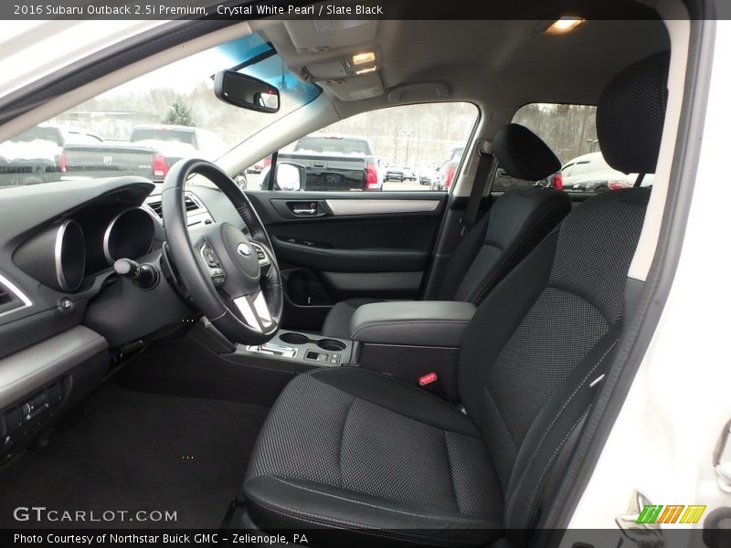 Crystal White Pearl / Slate Black 2016 Subaru Outback 2.5i Premium