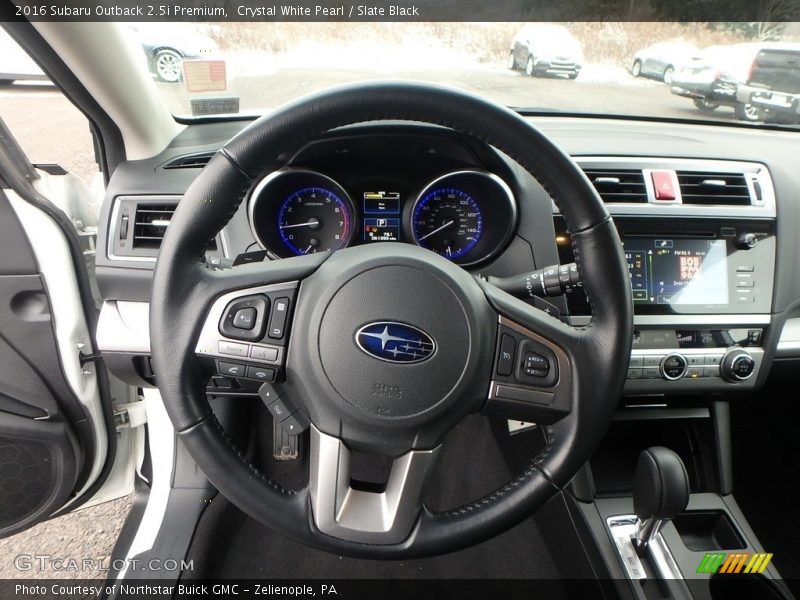 Crystal White Pearl / Slate Black 2016 Subaru Outback 2.5i Premium