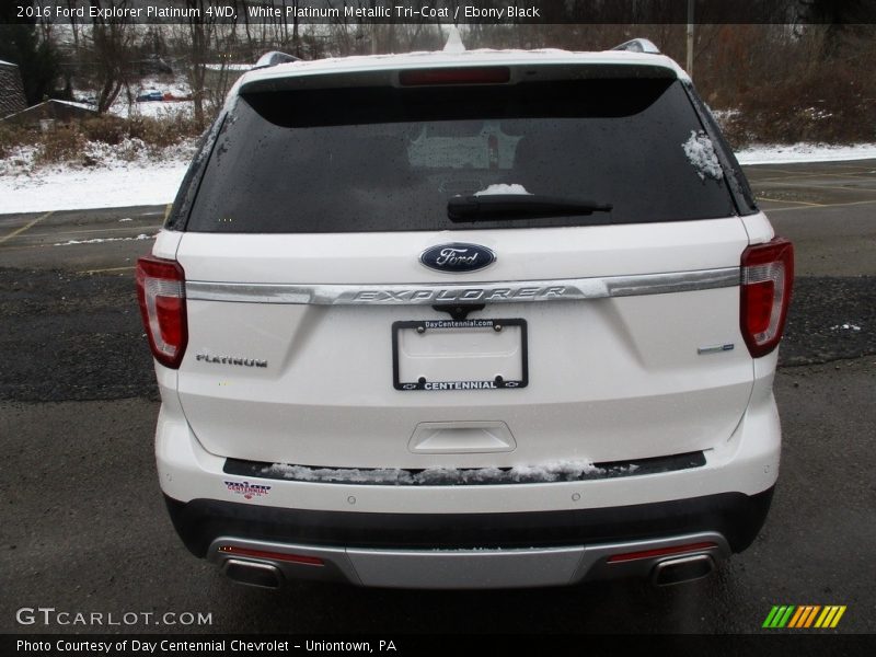 White Platinum Metallic Tri-Coat / Ebony Black 2016 Ford Explorer Platinum 4WD