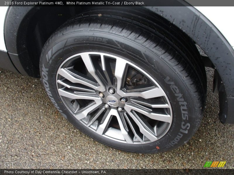 White Platinum Metallic Tri-Coat / Ebony Black 2016 Ford Explorer Platinum 4WD