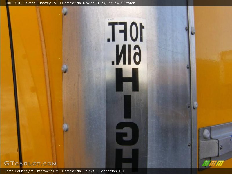 Yellow / Pewter 2006 GMC Savana Cutaway 3500 Commercial Moving Truck