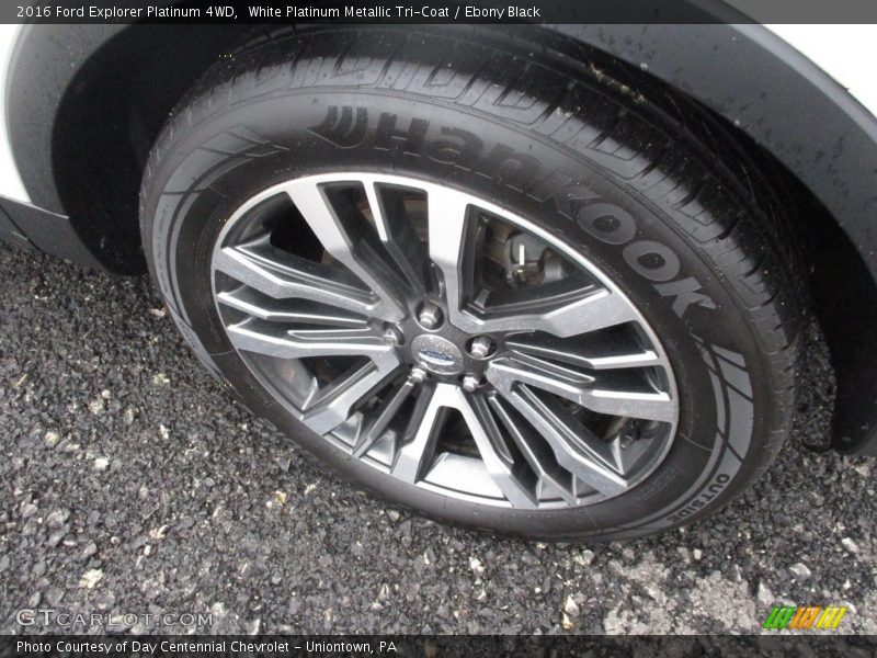 White Platinum Metallic Tri-Coat / Ebony Black 2016 Ford Explorer Platinum 4WD