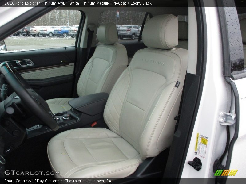 White Platinum Metallic Tri-Coat / Ebony Black 2016 Ford Explorer Platinum 4WD