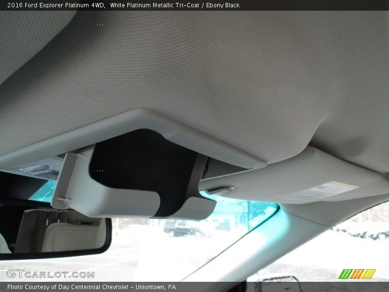 White Platinum Metallic Tri-Coat / Ebony Black 2016 Ford Explorer Platinum 4WD