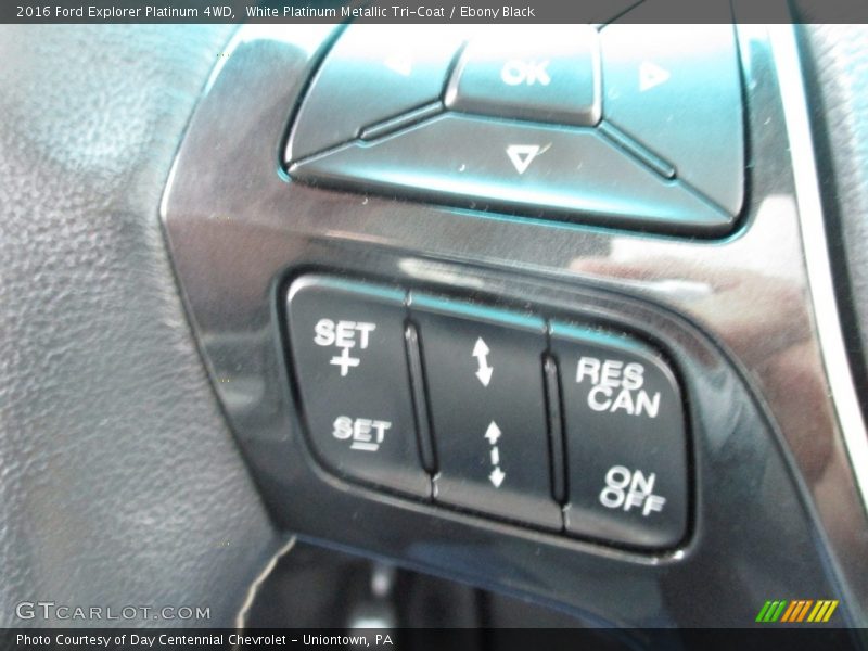 White Platinum Metallic Tri-Coat / Ebony Black 2016 Ford Explorer Platinum 4WD