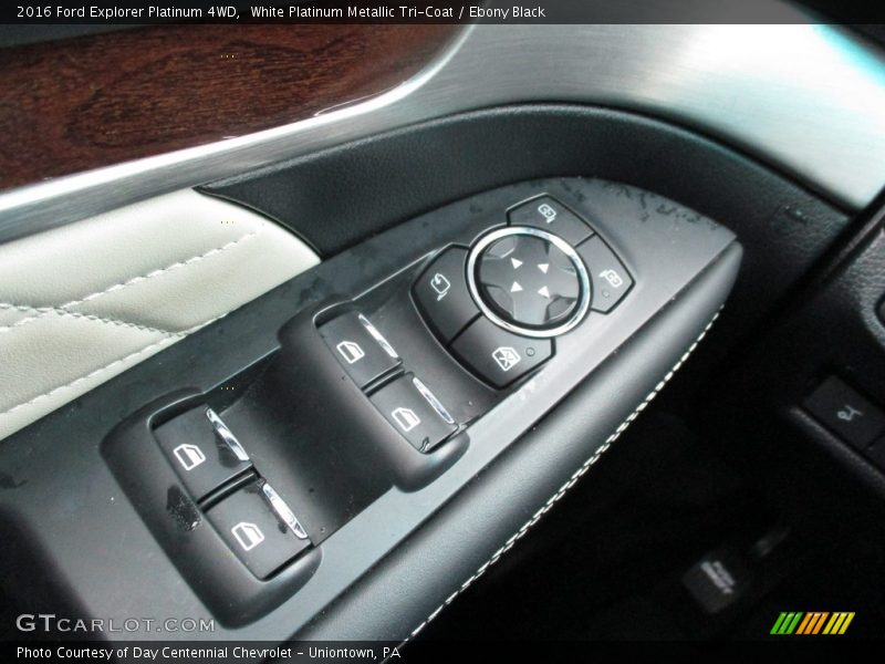 White Platinum Metallic Tri-Coat / Ebony Black 2016 Ford Explorer Platinum 4WD
