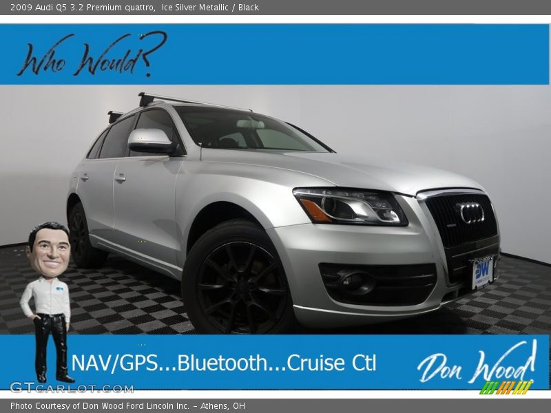 Ice Silver Metallic / Black 2009 Audi Q5 3.2 Premium quattro