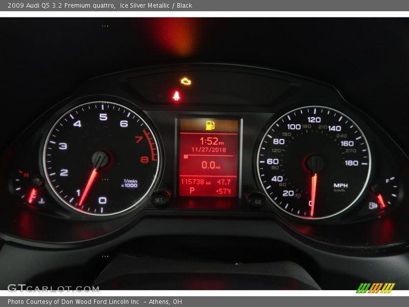 Ice Silver Metallic / Black 2009 Audi Q5 3.2 Premium quattro