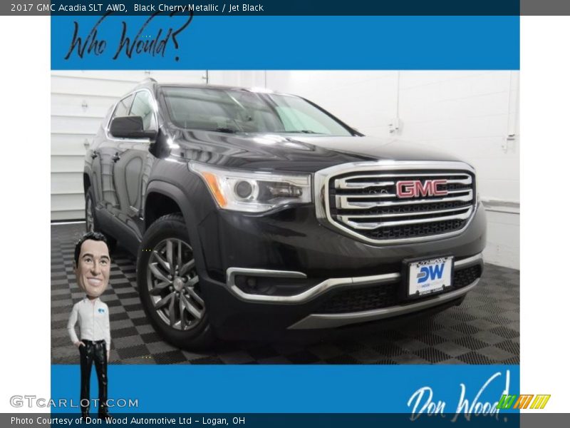 Black Cherry Metallic / Jet Black 2017 GMC Acadia SLT AWD