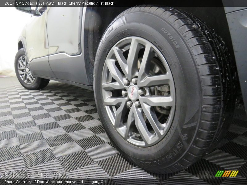 Black Cherry Metallic / Jet Black 2017 GMC Acadia SLT AWD