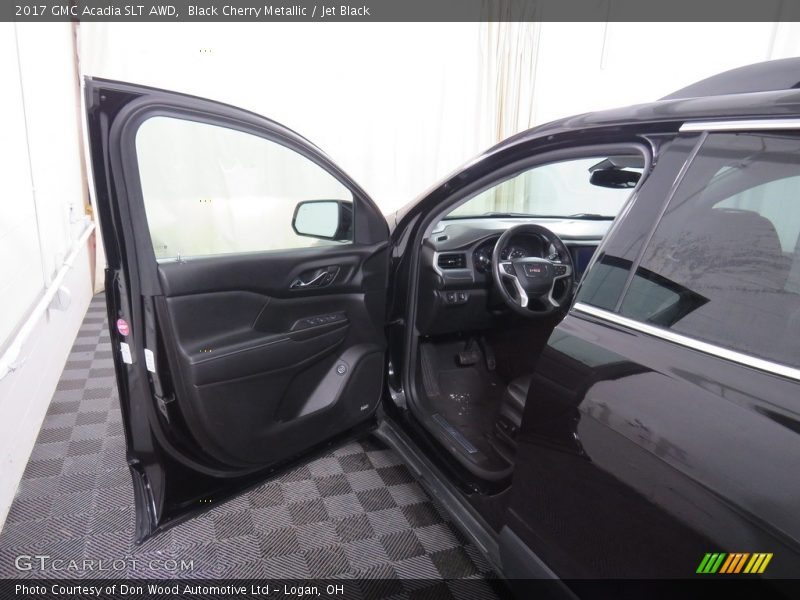 Black Cherry Metallic / Jet Black 2017 GMC Acadia SLT AWD