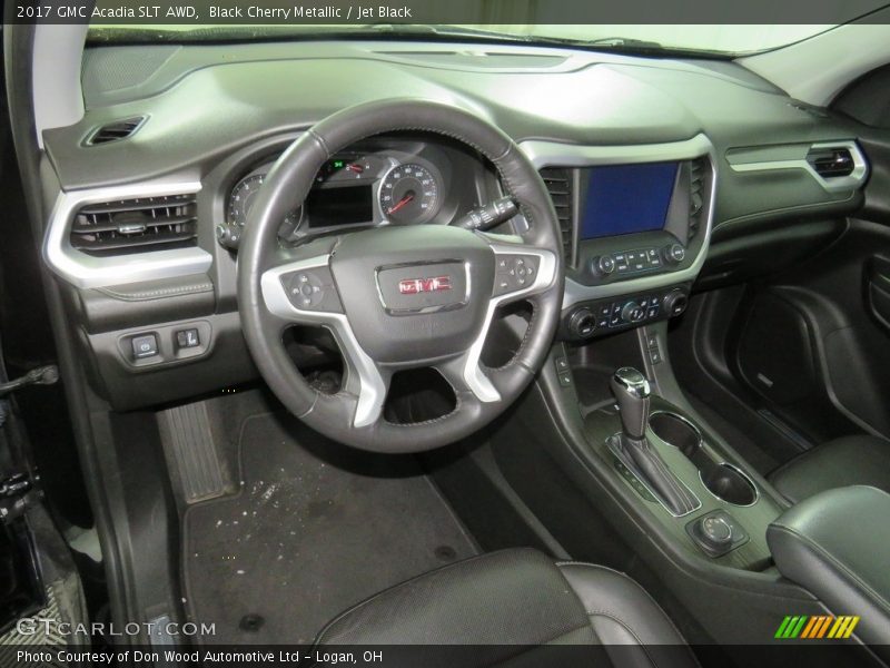 Black Cherry Metallic / Jet Black 2017 GMC Acadia SLT AWD