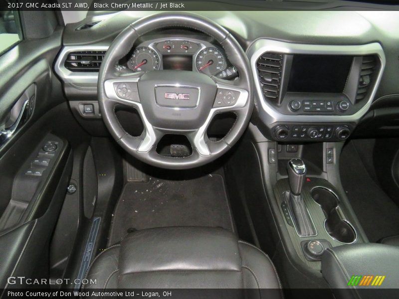 Black Cherry Metallic / Jet Black 2017 GMC Acadia SLT AWD