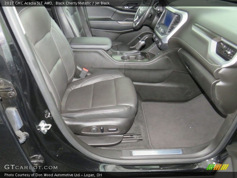 Black Cherry Metallic / Jet Black 2017 GMC Acadia SLT AWD