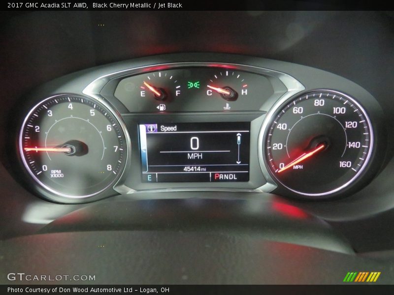 Black Cherry Metallic / Jet Black 2017 GMC Acadia SLT AWD