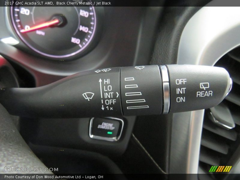 Black Cherry Metallic / Jet Black 2017 GMC Acadia SLT AWD
