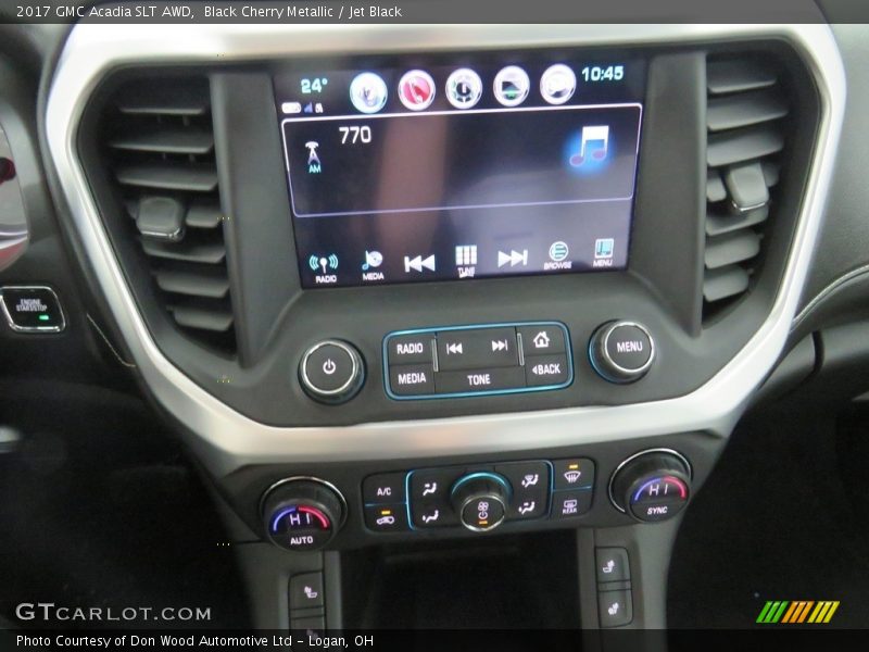 Black Cherry Metallic / Jet Black 2017 GMC Acadia SLT AWD