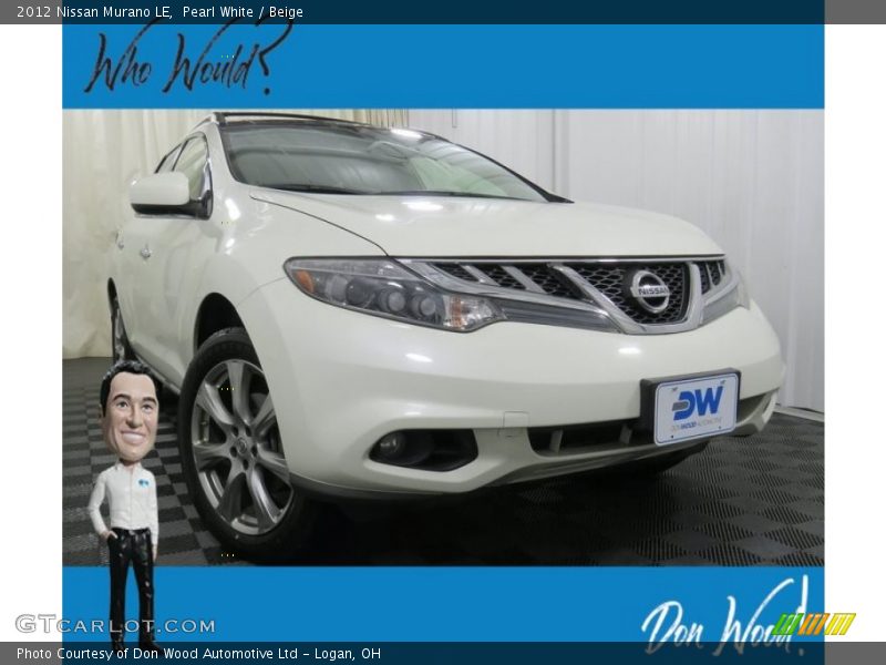 Pearl White / Beige 2012 Nissan Murano LE